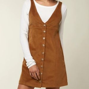 NWT O'Neill Ridgemont Gold/Mustard Corduroy Mini Dress, Medium
